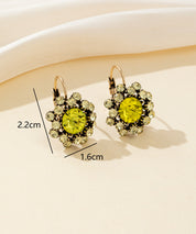 Boucles d’oreilles dormeuse strass rond – 26PEBOL001