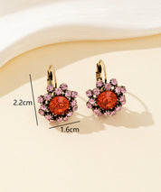 Boucles d’oreilles dormeuse strass rond – 26PEBOL001