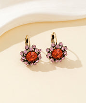 Boucles d’oreilles dormeuse strass rond – 26PEBOL001