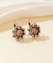 Boucles d’oreilles dormeuse strass rond – 26PEBOL001