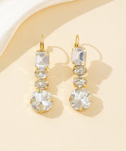 Boucles d’oreilles pendantes en verre facetté – 26PEBOL003