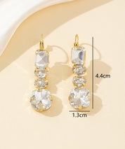 Boucles d’oreilles pendantes en verre facetté – 26PEBOL003