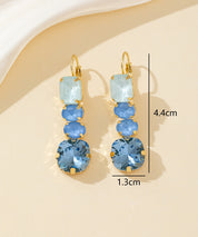 Boucles d’oreilles pendantes en verre facetté – 26PEBOL003