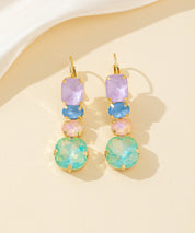 Boucles d’oreilles pendantes en verre facetté – 26PEBOL003