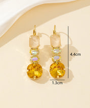 Boucles d’oreilles pendantes en verre facetté – 26PEBOL003