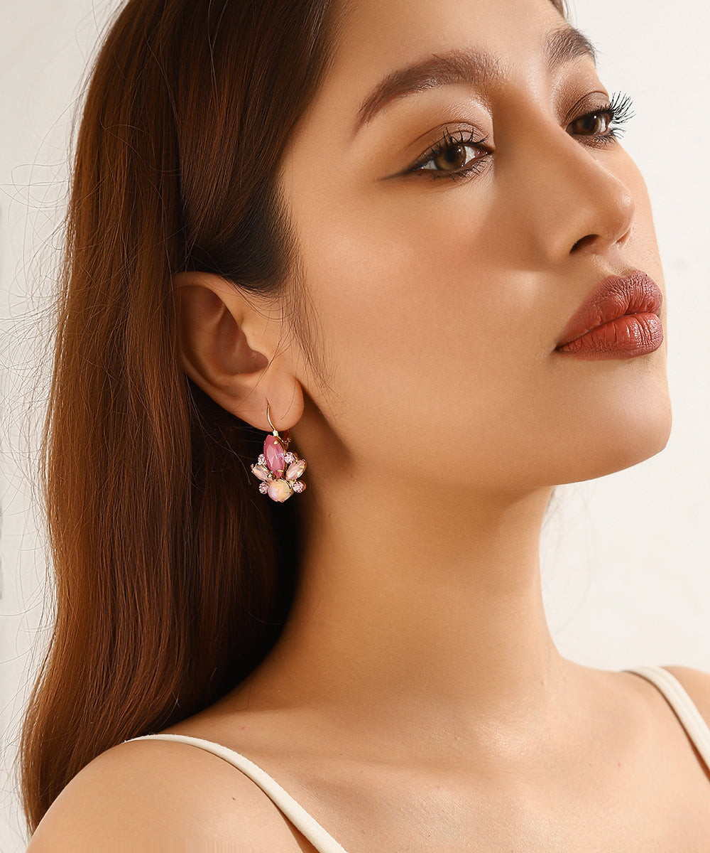 Boucles d’oreilles à strass Dormeuse– 26PEBOL004