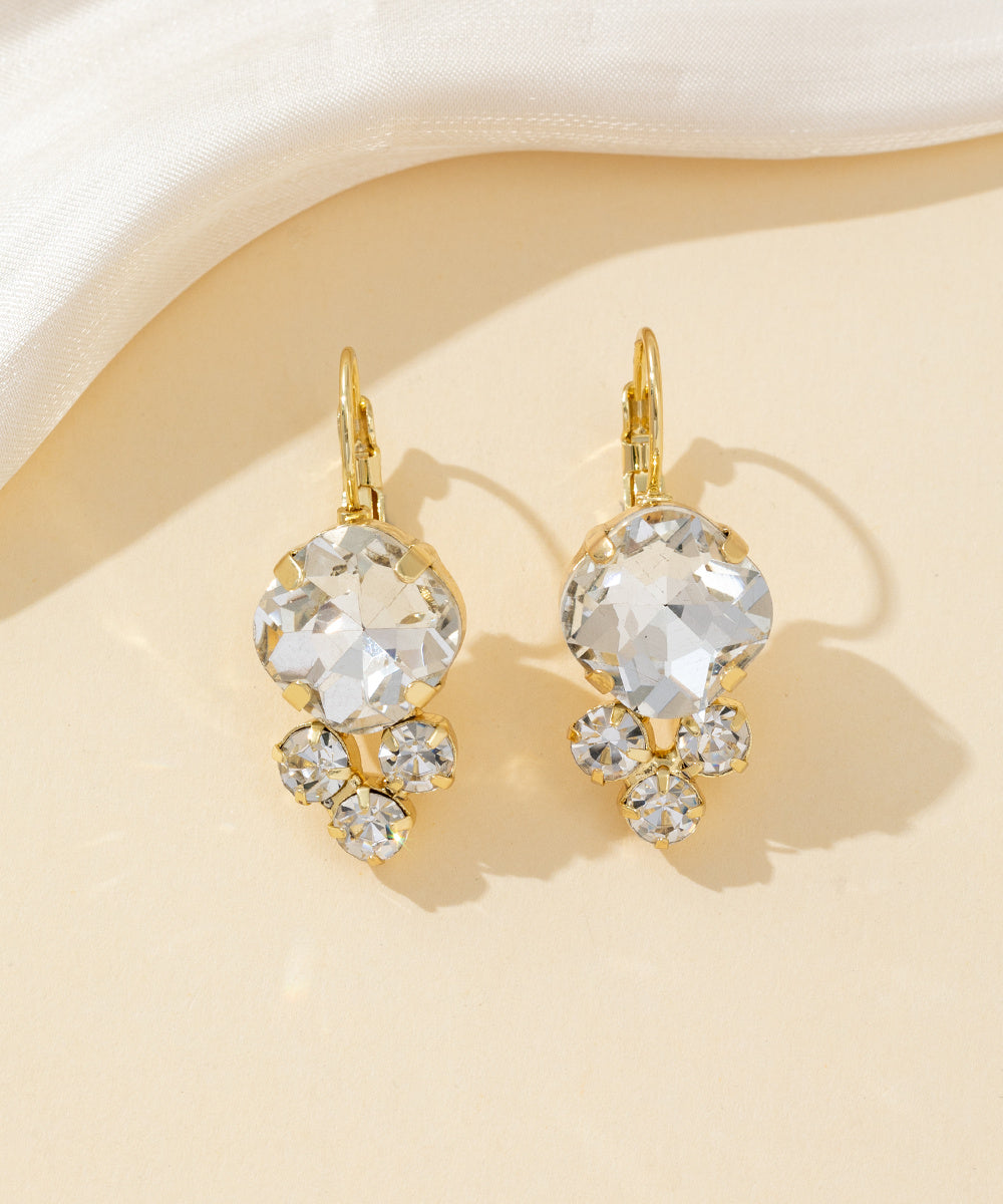 Boucles d’oreilles dormeuse strass – 26PEBOL006