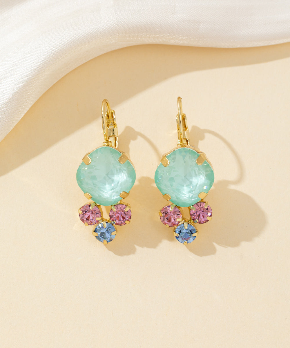 Boucles d’oreilles dormeuse strass – 26PEBOL006