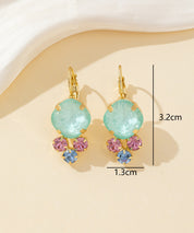 Boucles d’oreilles dormeuse strass – 26PEBOL006