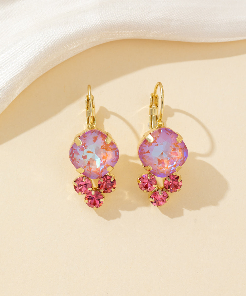 Boucles d’oreilles dormeuse strass – 26PEBOL006