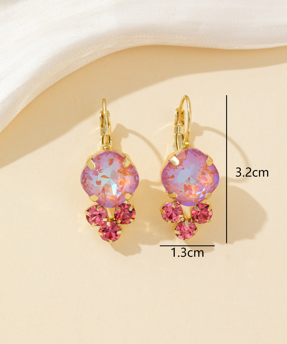 Boucles d’oreilles dormeuse strass – 26PEBOL006