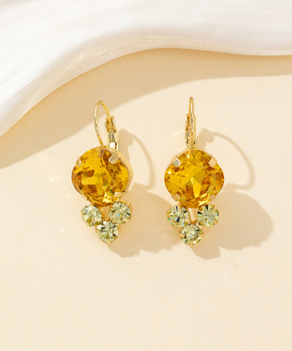 Boucles d’oreilles dormeuse strass – 26PEBOL006