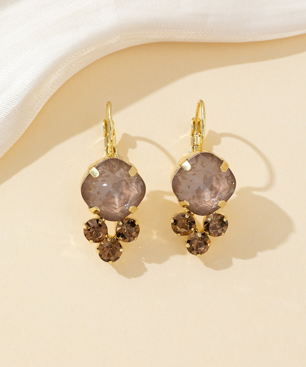 Boucles d’oreilles dormeuse strass – 26PEBOL006