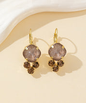 Boucles d’oreilles dormeuse strass – 26PEBOL006