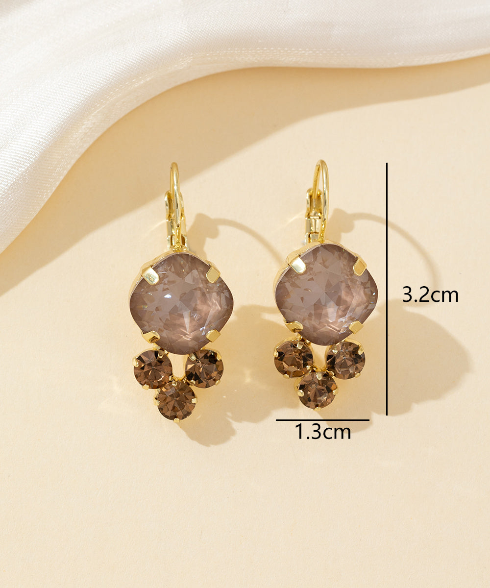 Boucles d’oreilles dormeuse strass – 26PEBOL006