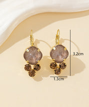 Boucles d’oreilles dormeuse strass – 26PEBOL006