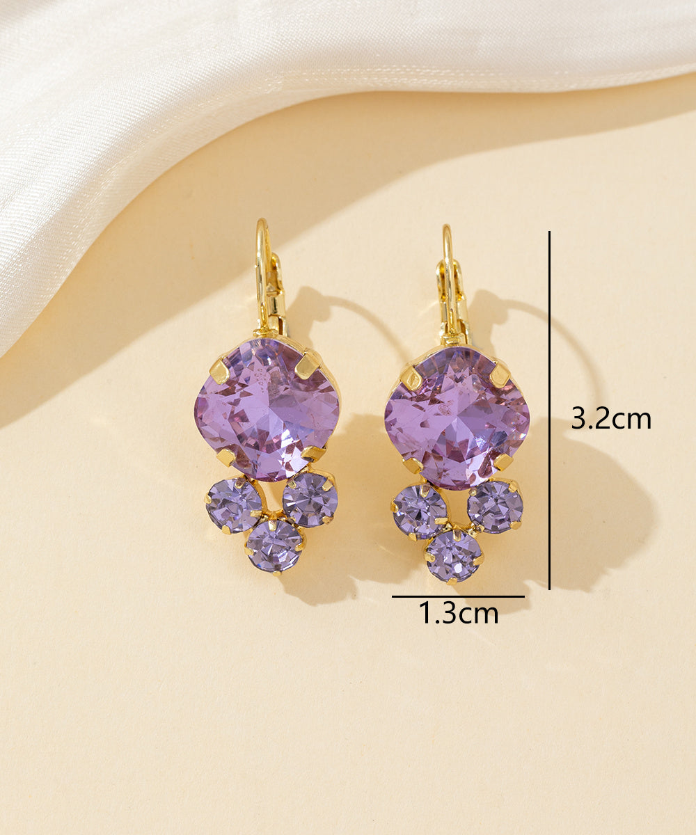 Boucles d’oreilles dormeuse strass – 26PEBOL006