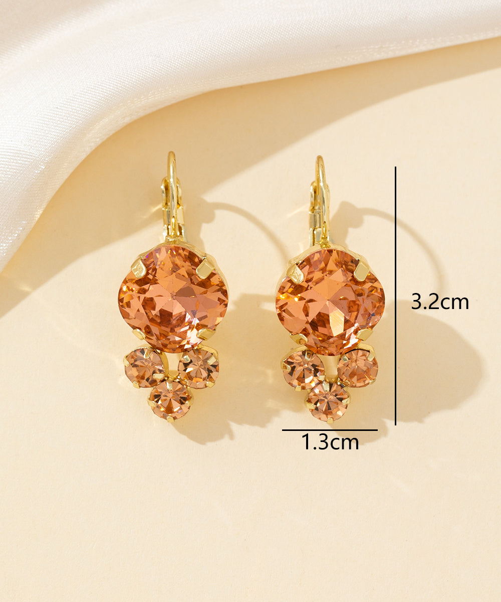 Boucles d’oreilles dormeuse strass – 26PEBOL006