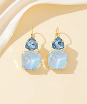 Boucles d’oreilles dormeuse strass géométrique – 26PEBOL007