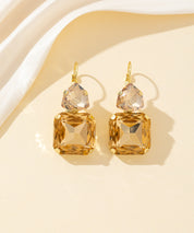 Boucles d’oreilles dormeuse strass géométrique – 26PEBOL007