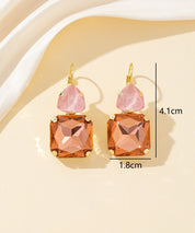 Boucles d’oreilles dormeuse strass géométrique – 26PEBOL007