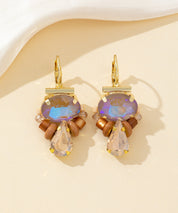 Boucles d’oreilles dormeuse strass goutte – 26PEBOL010
