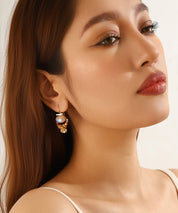 Boucles d’oreilles dormeuse strass goutte – 26PEBOL010