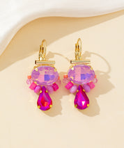 Boucles d’oreilles dormeuse strass goutte – 26PEBOL010