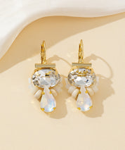Boucles d’oreilles dormeuse strass goutte – 26PEBOL010
