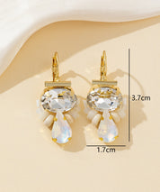 Boucles d’oreilles dormeuse strass goutte – 26PEBOL010