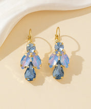 Boucles d’oreilles dormeuse strass cascade – 26PEBOL012