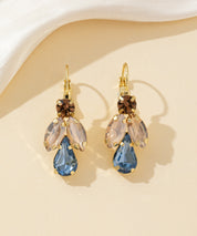 Boucles d’oreilles dormeuse strass cascade – 26PEBOL012