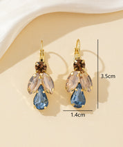Boucles d’oreilles dormeuse strass cascade – 26PEBOL012