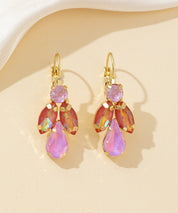 Boucles d’oreilles dormeuse strass cascade – 26PEBOL012