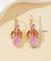 Boucles d’oreilles dormeuse strass cascade – 26PEBOL012