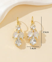 Boucles d’oreilles dormeuse strass cascade – 26PEBOL012