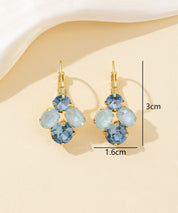 Boucles d’oreilles dormeuse strass graphique – 26PEBOL013