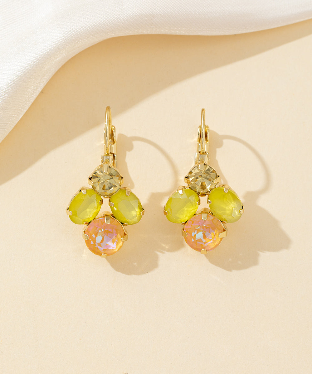 Boucles d’oreilles dormeuse strass graphique – 26PEBOL013