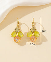 Boucles d’oreilles dormeuse strass graphique – 26PEBOL013