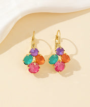 Boucles d’oreilles dormeuse strass graphique – 26PEBOL013