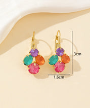 Boucles d’oreilles dormeuse strass graphique – 26PEBOL013