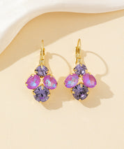Boucles d’oreilles dormeuse strass graphique – 26PEBOL013