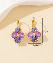 Boucles d’oreilles dormeuse strass graphique – 26PEBOL013
