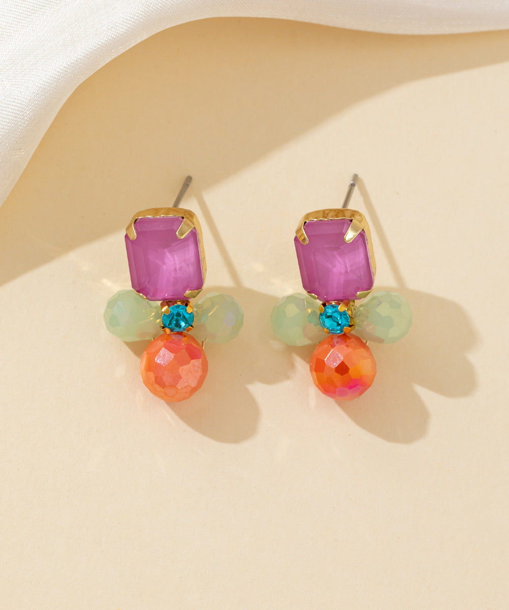 Boucles d’oreilles à clou strass – 26PEBOL014