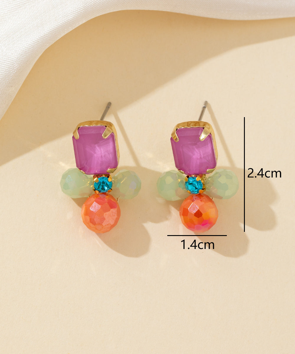 Boucles d’oreilles à clou strass – 26PEBOL014