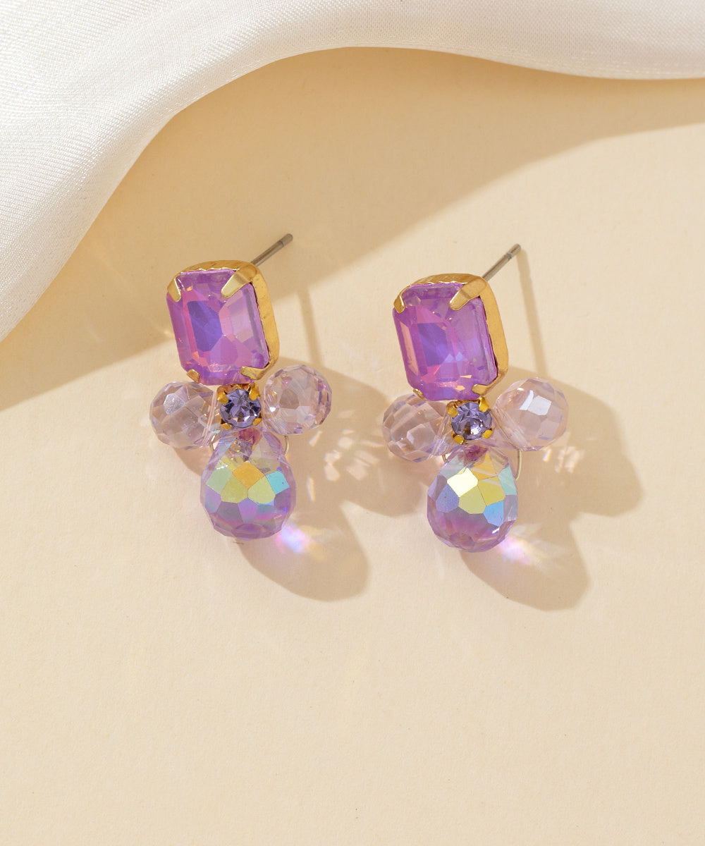 Boucles d’oreilles à clou strass – 26PEBOL014