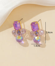 Boucles d’oreilles à clou strass – 26PEBOL014