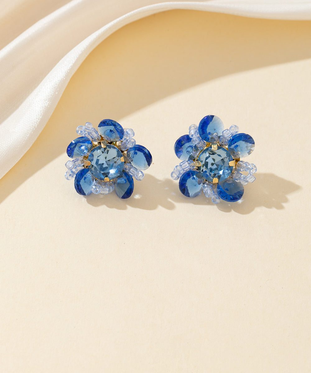 Boucles d’oreilles à clou strass perles rondes – 26PEBOL015
