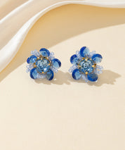 Boucles d’oreilles à clou strass perles rondes – 26PEBOL015