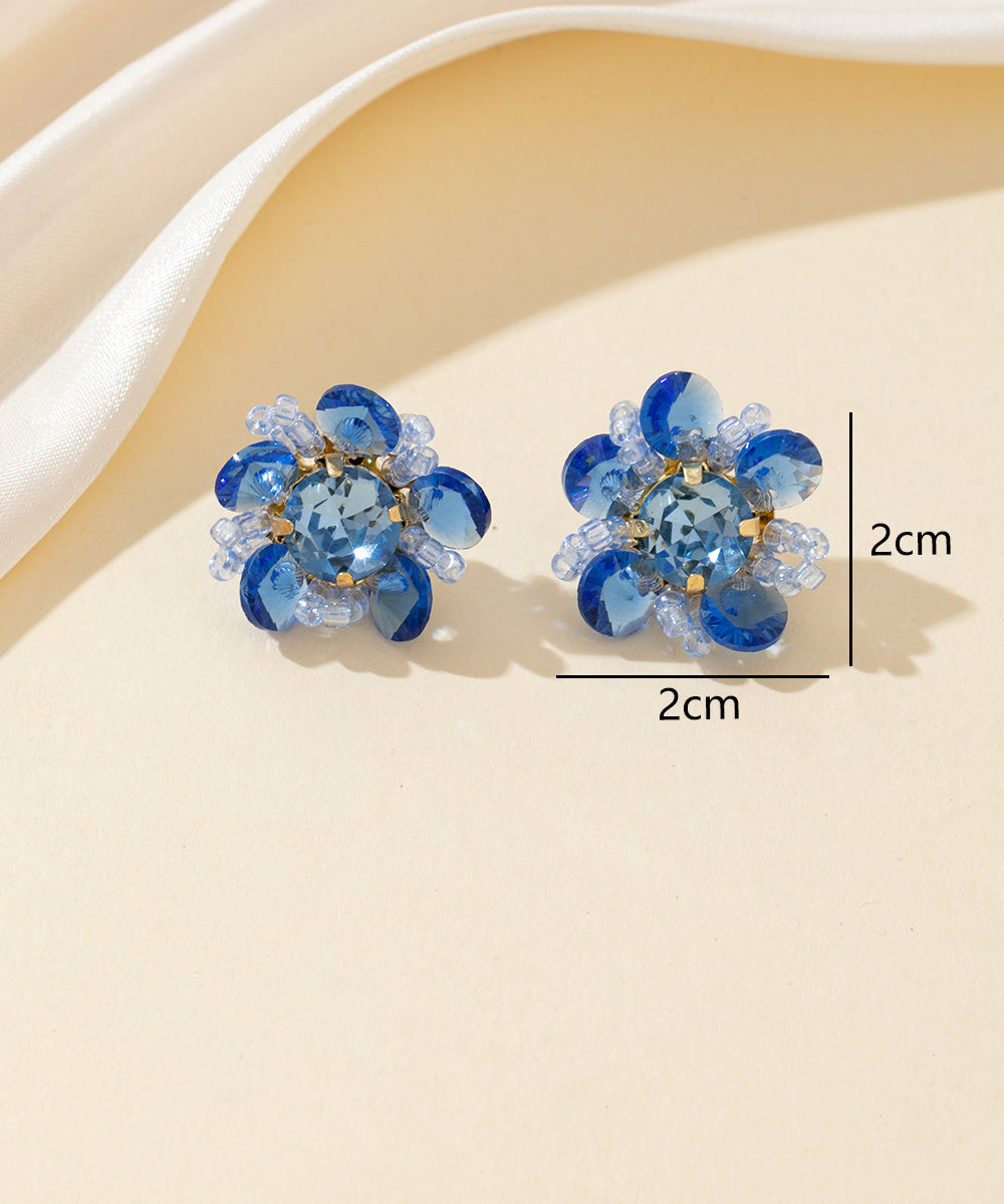 Boucles d’oreilles à clou strass perles rondes – 26PEBOL015